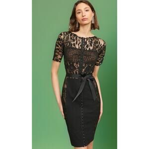 ANTHROPOLOGIE $395 Beguile By Byron Lars Lace Carissima Dress Size 4 Worn Once!